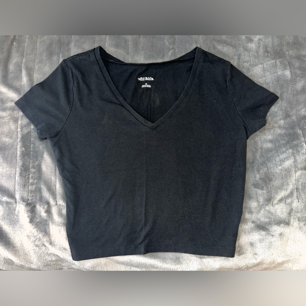 black crop top 
wild fable (target)
size M
